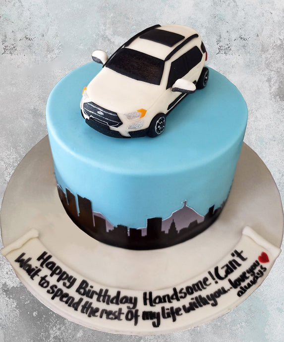 ecosport car theme cake