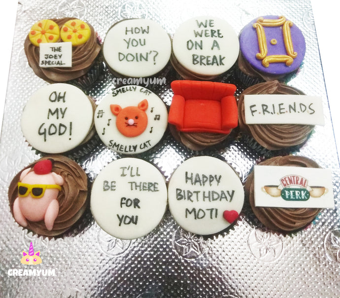 friends tv series theme cupcakes