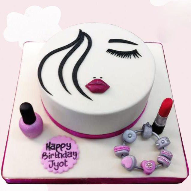 glamour girl fashion theme cake