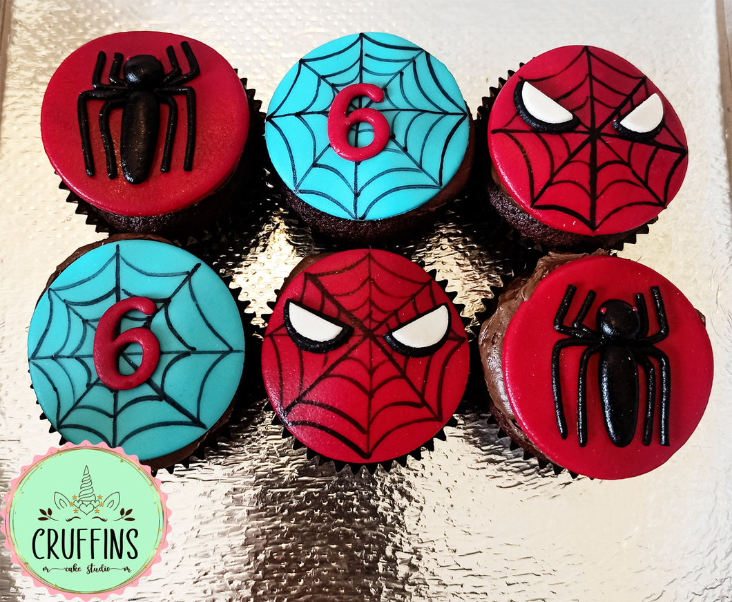 Spiderman Theme Cupcakes