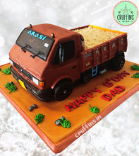 Load image into Gallery viewer, truck theme cake side view
