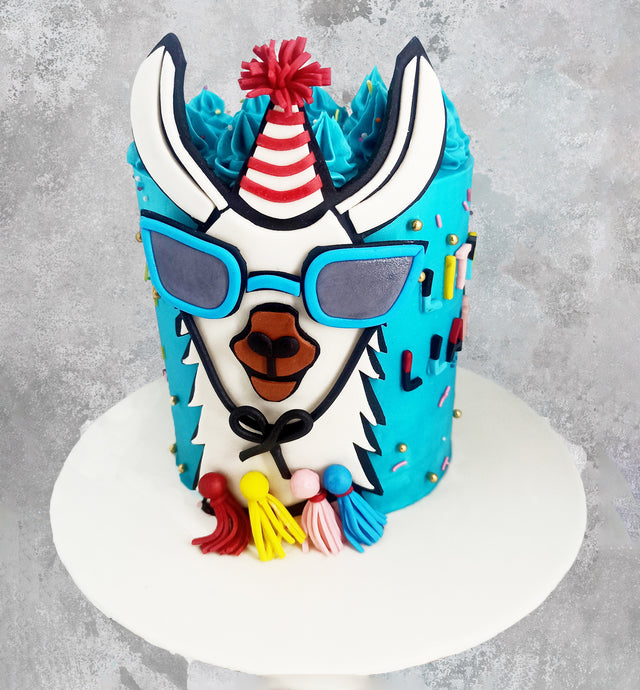 Cute mexican party theme Llama cake