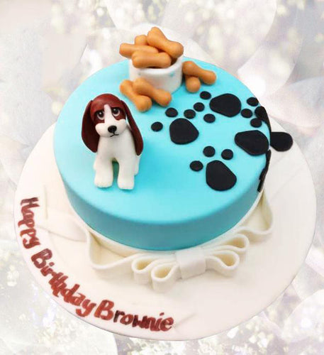 cute dog paws theme cake