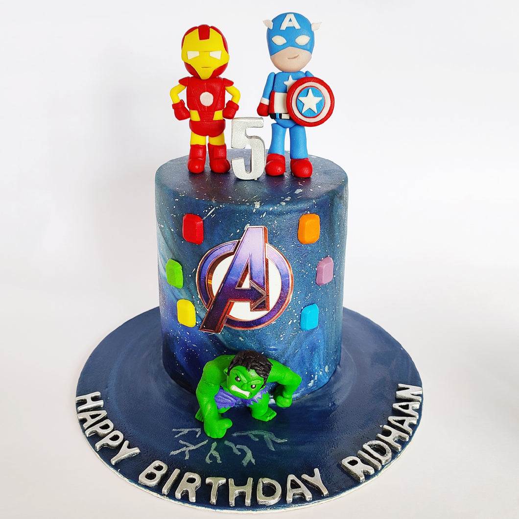 avengers endgame galaxy theme cake