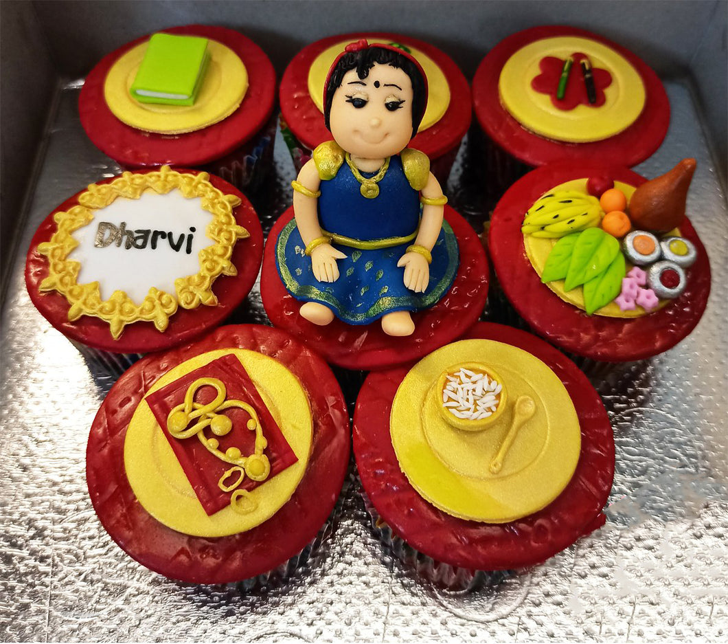 baby annaprashan ceremony cupcakes