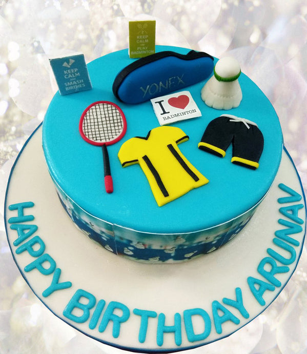 badminton theme cake