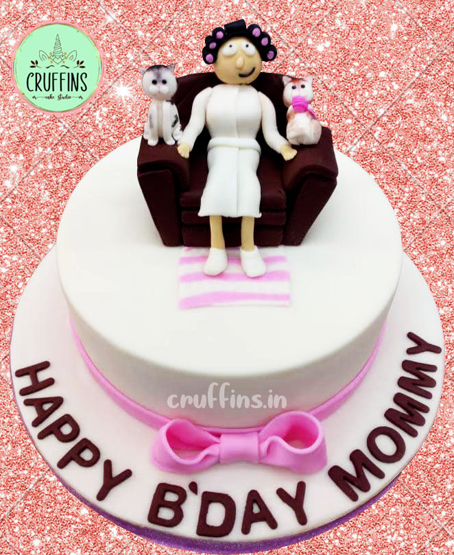 cat lady mom birthday cake
