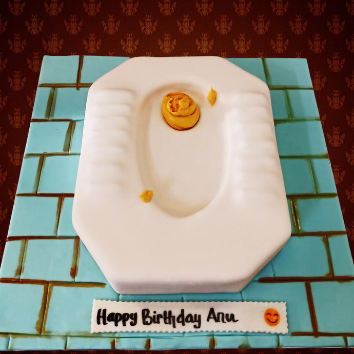 desi toilet funny cake