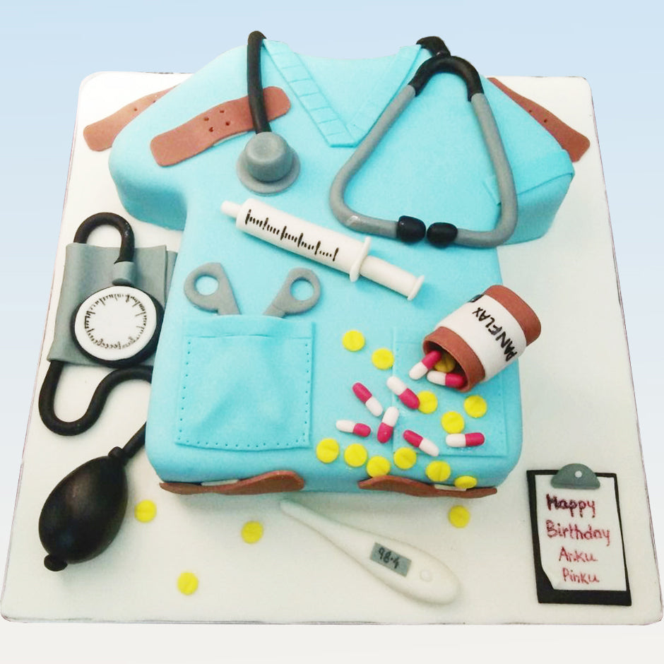 doctor cake mens blue