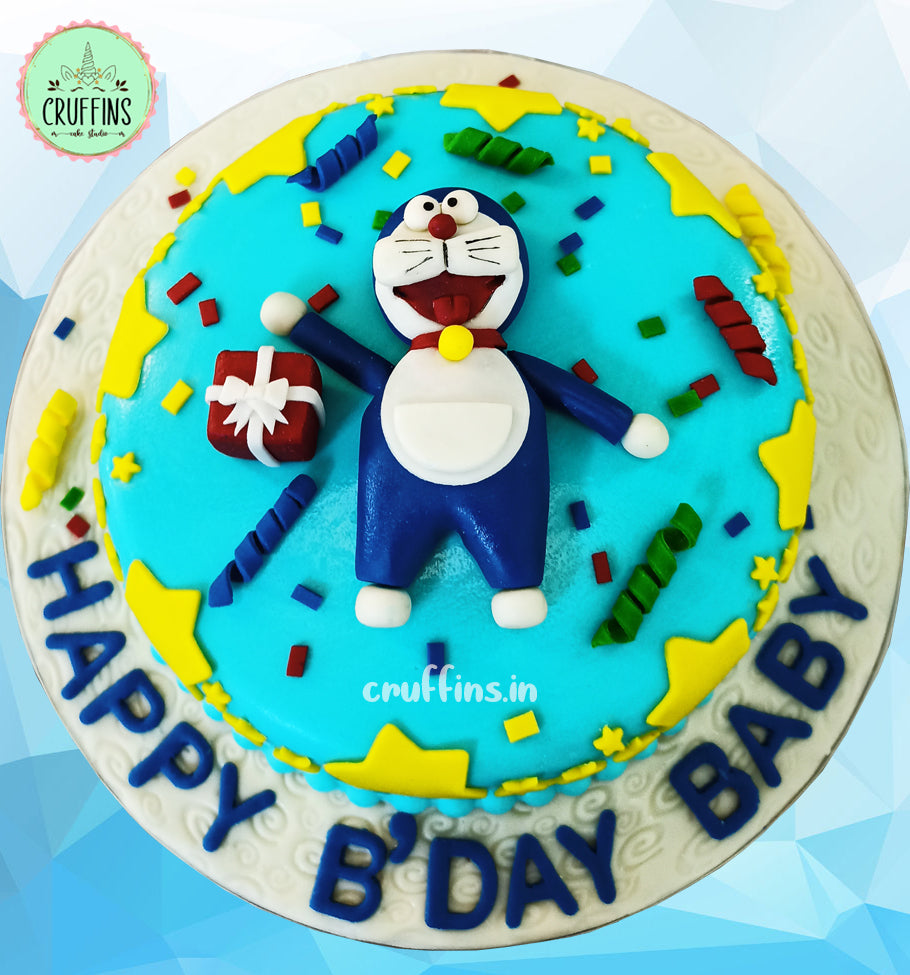 doraemon party theme cake