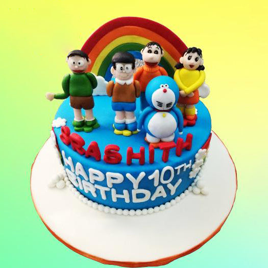 Doremon and Friends Theme Cake