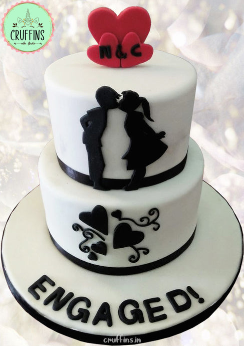 engagement proposal theme 2 tier cake