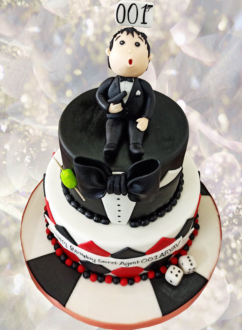 Snazzy James Bond 40th Birthday Cake - Between The Pages Blog