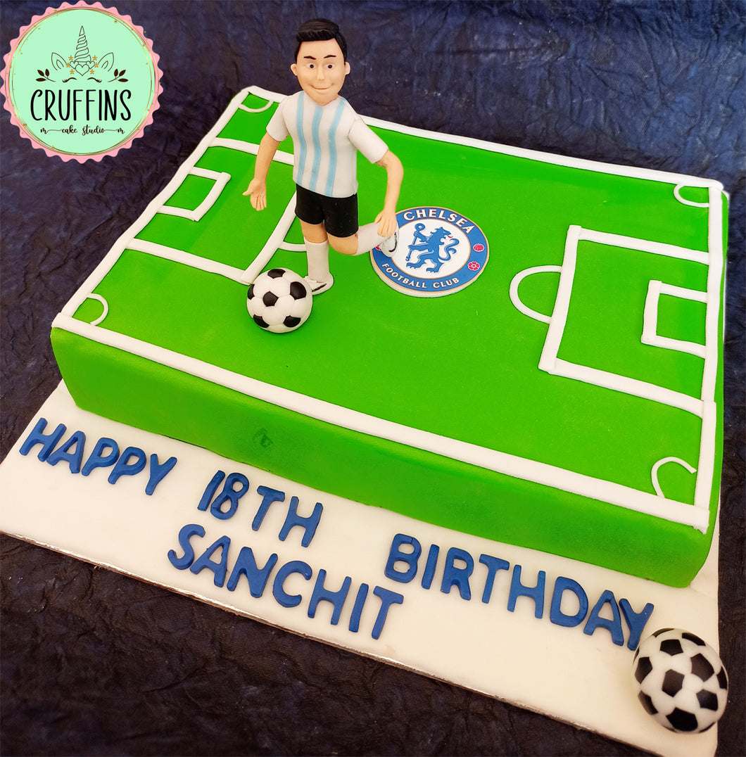 football player theme cake
