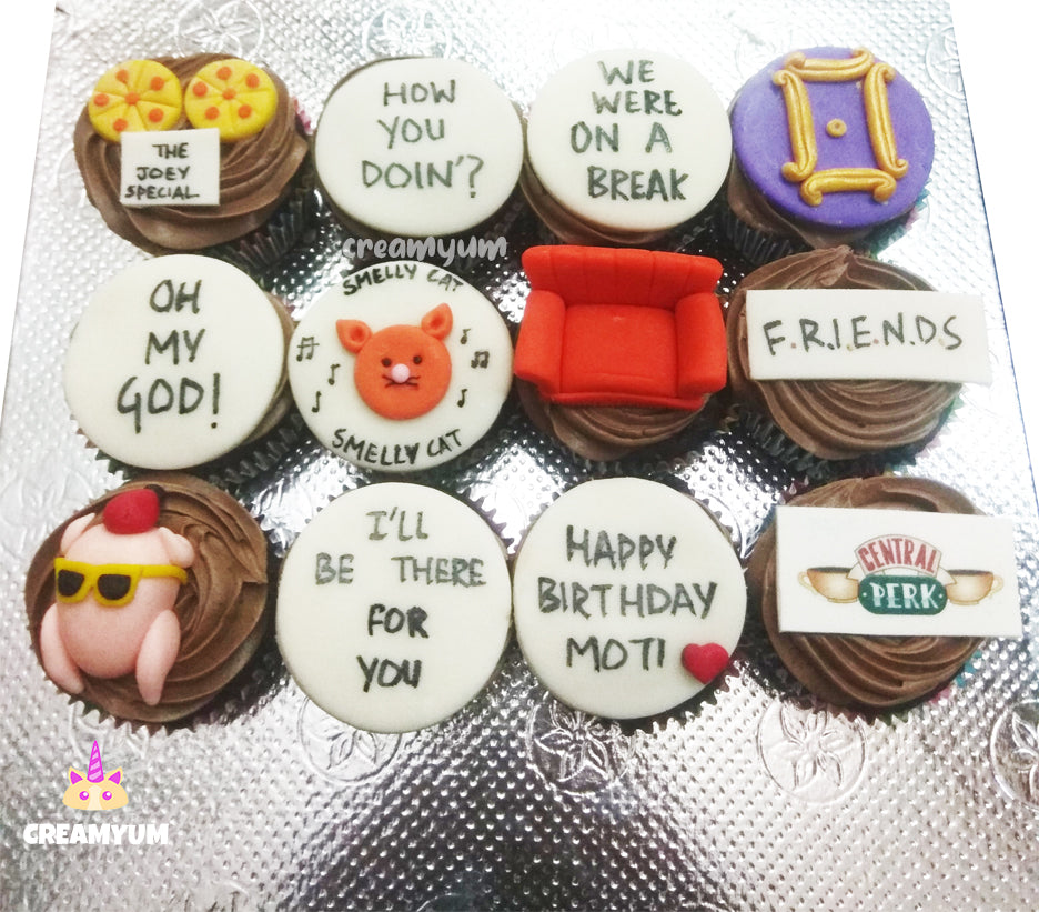 friends tv series theme cupcakes