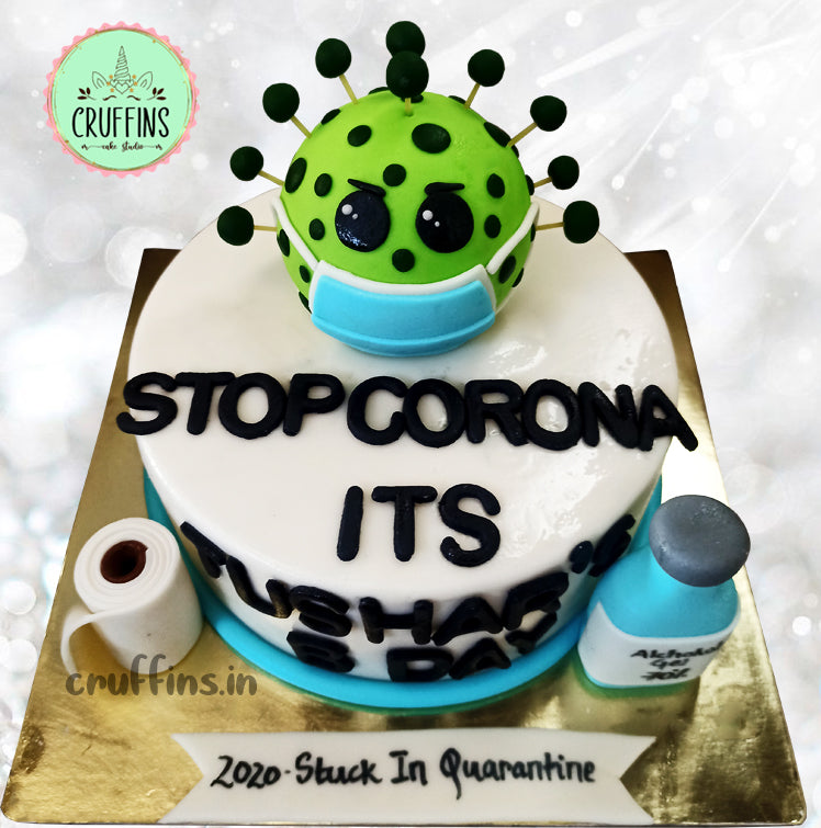 go corona stop corona designer cream cake