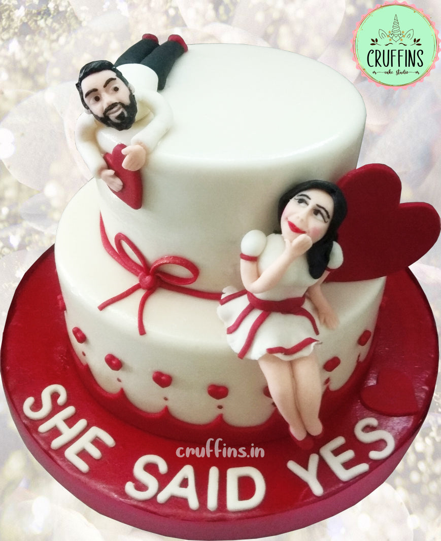 I love you proposal cake