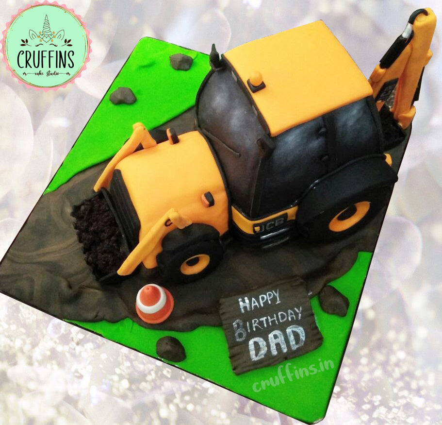 jcb theme cake