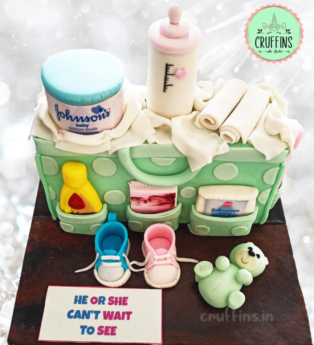 johnsons baby diaper bag baby shower cake