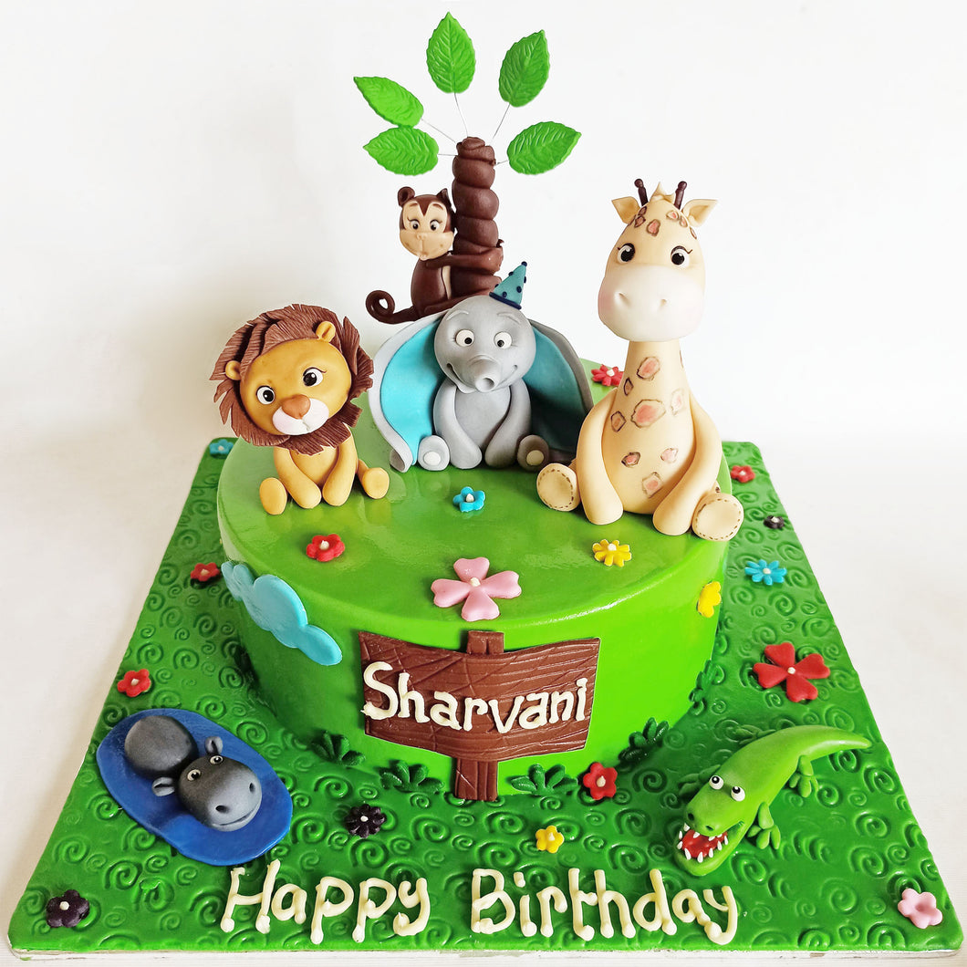 Jungle cake | Birthday cake for a little girl's 2nd birthday… | Flickr
