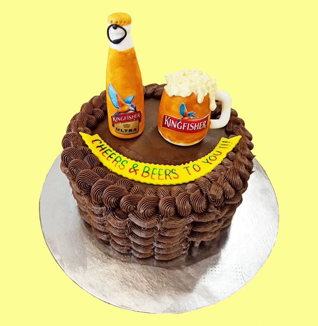 Kingfisher Beer Lover Theme Cake