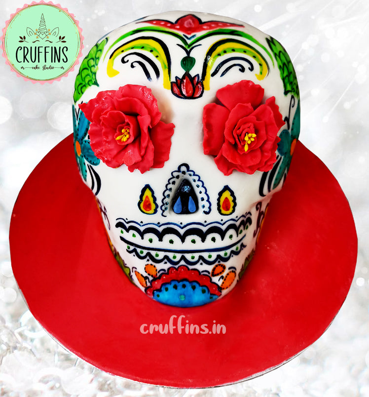 mexican skull theme cake. Dia De Los Meurtos