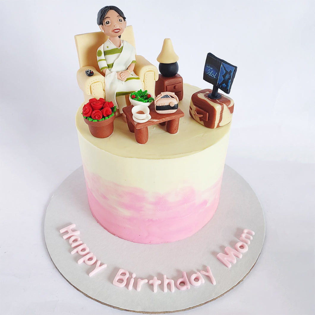 mom birthday theme cake