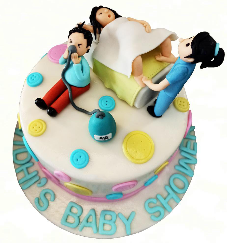 nervous dad baby shower cake