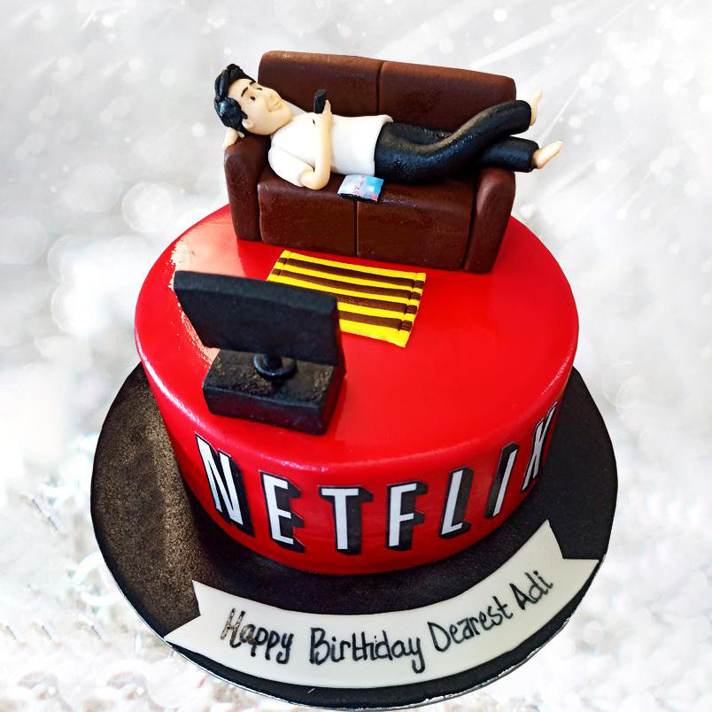 netflix and chill couch cake