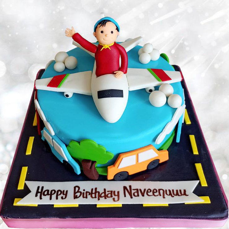 noddy in the city aeroplane cake