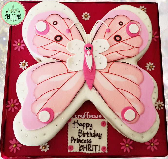 pink butterfly cake