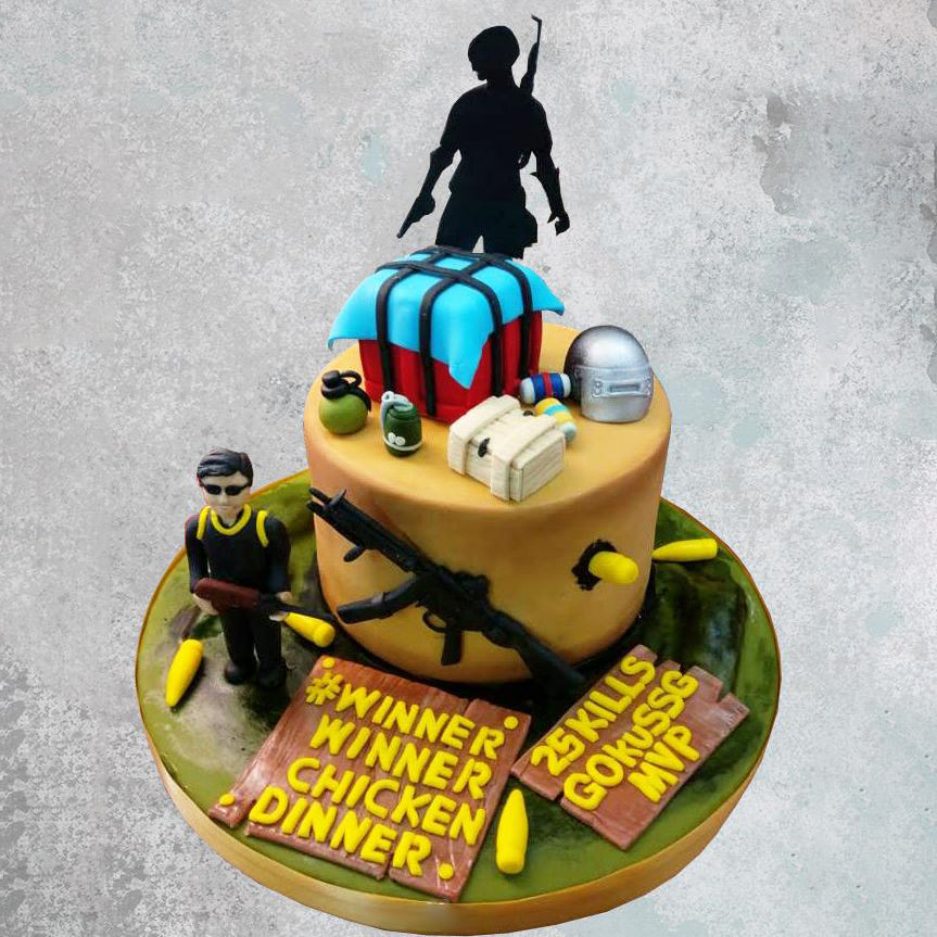 pubg theme cake