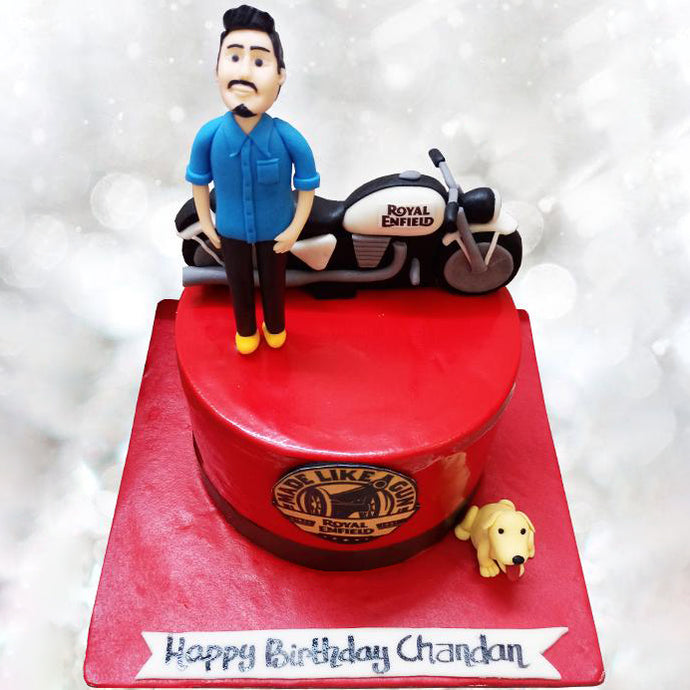royal enfield bike lover cake