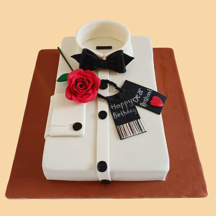 tuxedo shirt theme cake