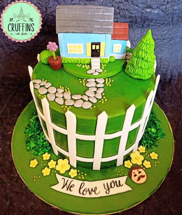 farm house replica cake
