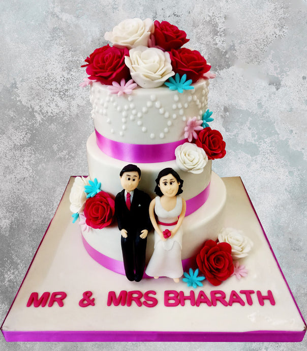 wedding engagement and reception 3 tier cake.
